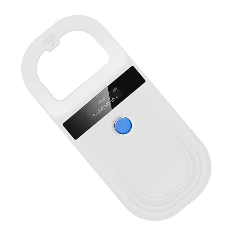 128/256 Records Portable Animal Clip Scanner Pet Microchip Display Screen Scanner Animal Handheld Reader for Animal Management