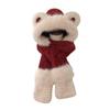 2025 Women's Cute Bear Hood: Winter Plush Hat, Scarf, Gloves Set