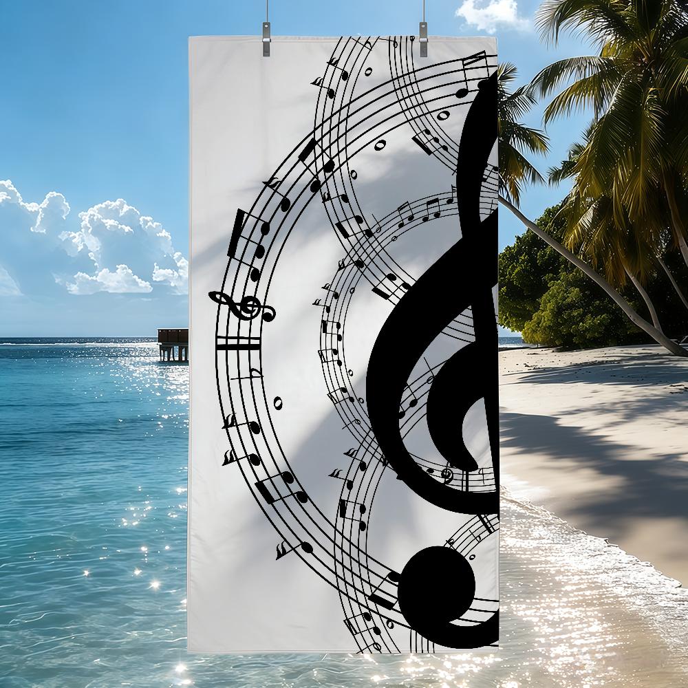

Music Note piano keys Towel Quick Drying Beach Towels Are Suitable For Swimming Pools Camping Yoga And The Gym W40*H60(CM)