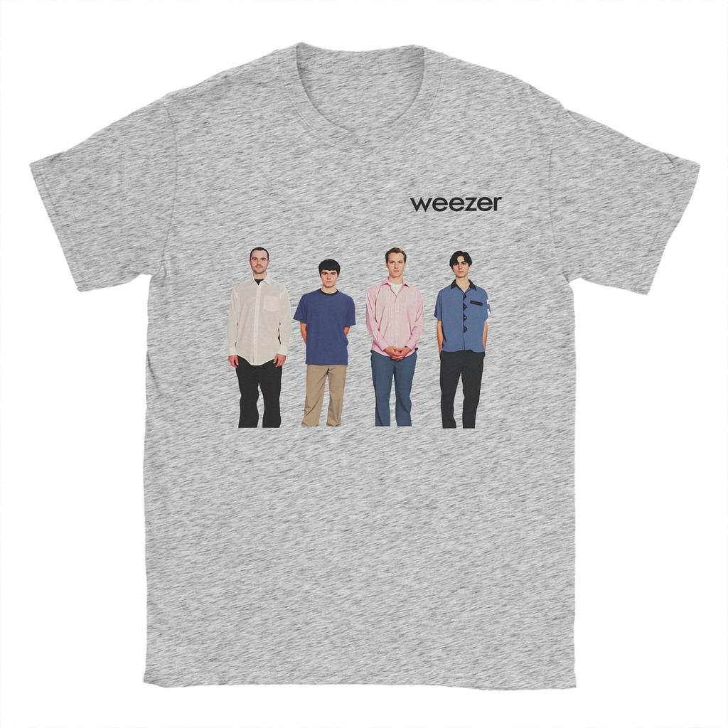 Casual Tshirt Beach Weezer Band Novelty T Shirts 100 Cotton Tee Shirt For Couple Y2k Basic Design Short Sleeve Tops