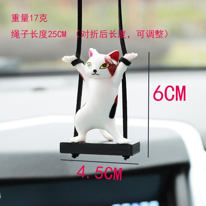 Car Pendant Creative Cute Branch Cat Rearview Mirror Pendant Car Interior Decoration Car Interior Accessories Para Auto