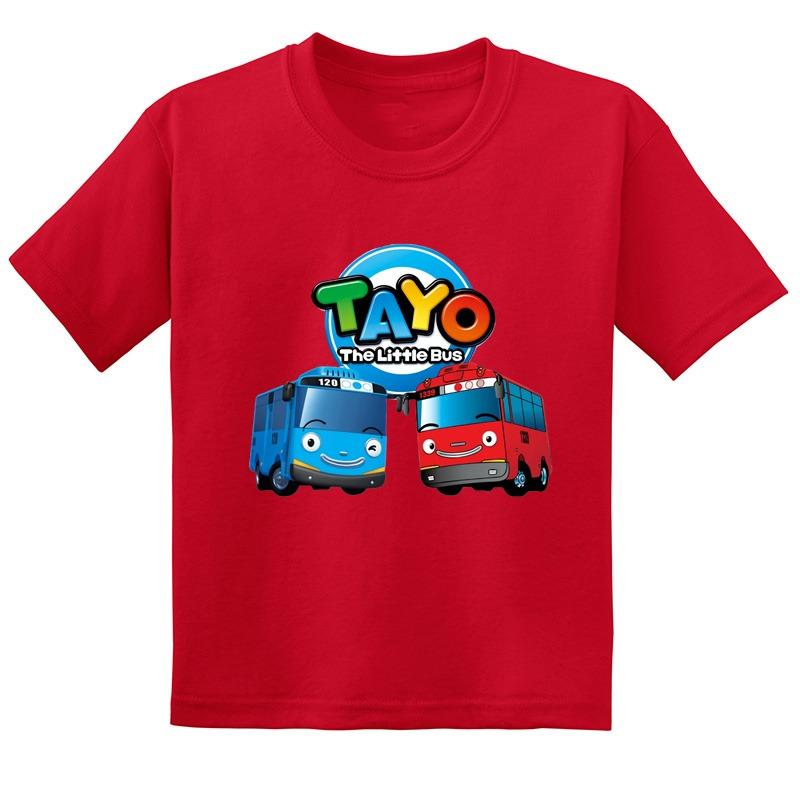 Tayo the Little Bus Print Cartoon Cute Kids T Shirt Funny Baby Boys Girls Clothes Summer Children Cotton Short Sleeve T-Shirt