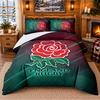 Set Biancheria da Letto Stampato 3 Pezzi Modello Rugby Inghilterra Lenzuolo Federa per Decorazione Camera da Letto