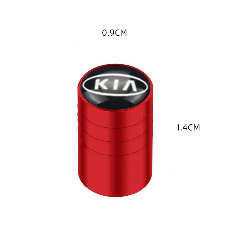 ATC2  Dustproof Car Wheel Tire Valve Caps 4Pcs Auto Exterior Decor Accessories For KIA Picanto Sportage Rio Ceed Cerato Soul K5 K9