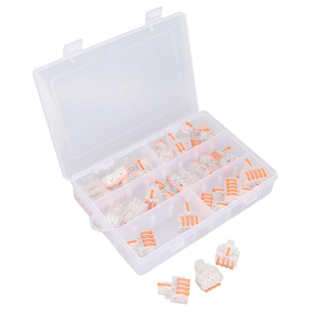 40Pcs/Set Splicing Wire Connectors PC Copper Compact Quick Wiring Connector for Homes