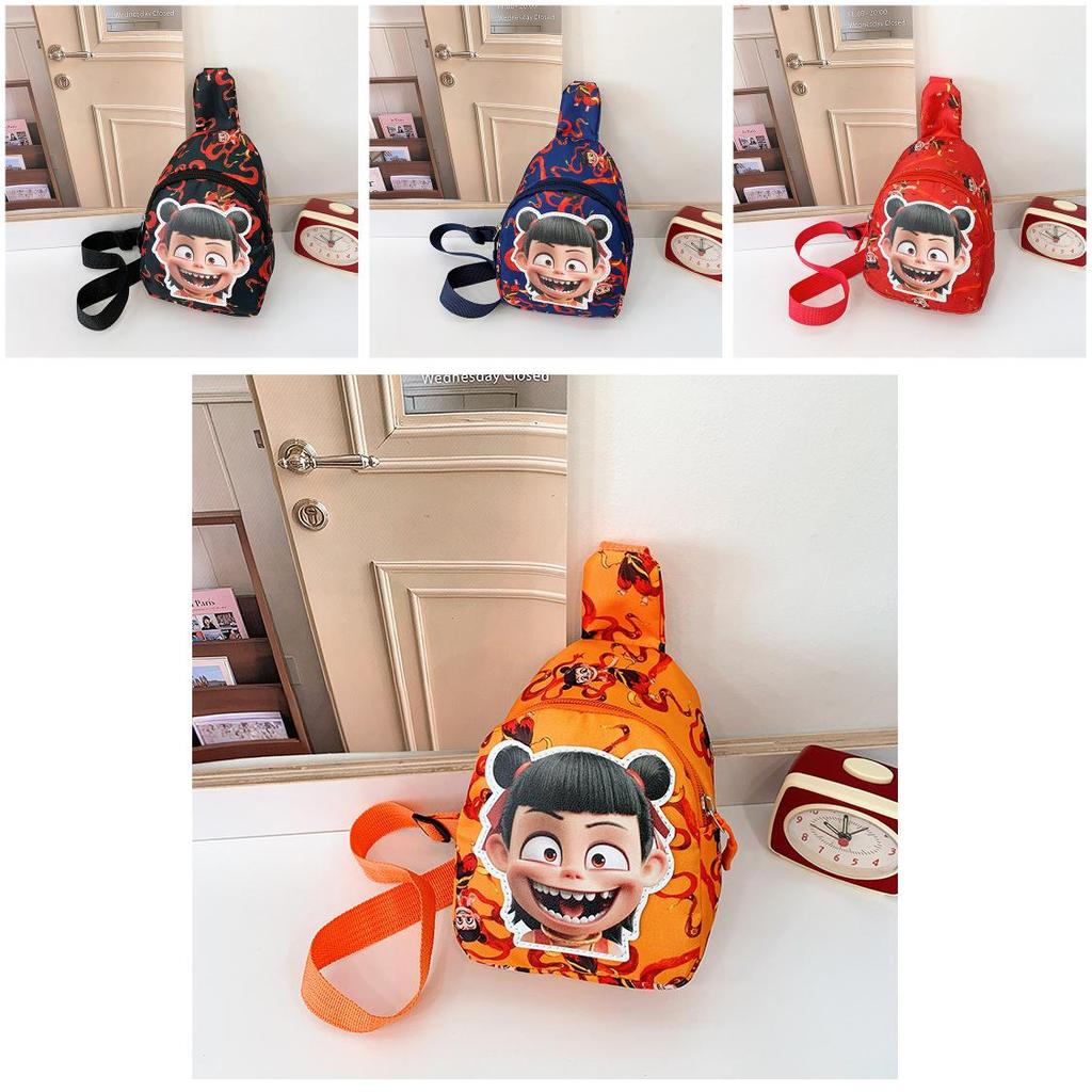 Cartoon Kids Chest Bag Lightweight Crossbody Pack With Adjustable Strap For Kindergarten Daily Use