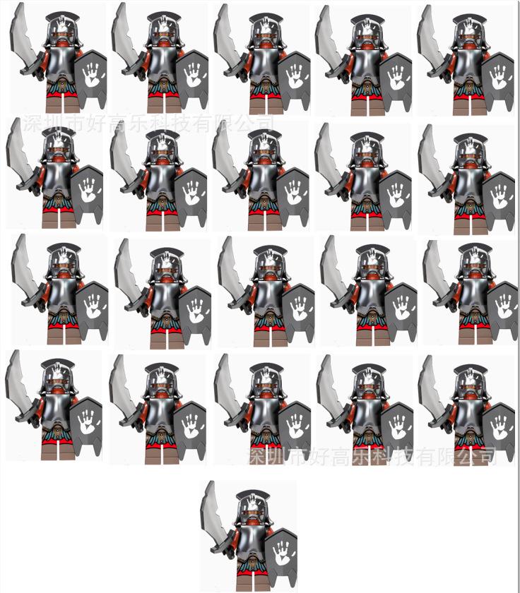 Roman Warrior Cavalry Series Minifigure Building Blocks Set (21 Pcs)