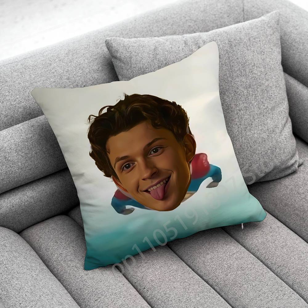 English Actor T-Tom Holland Throw Pillow Case For 30Cm 40Cm 45*45Cm 50Cm 55Cm Square Sofa Pillowcase Shell