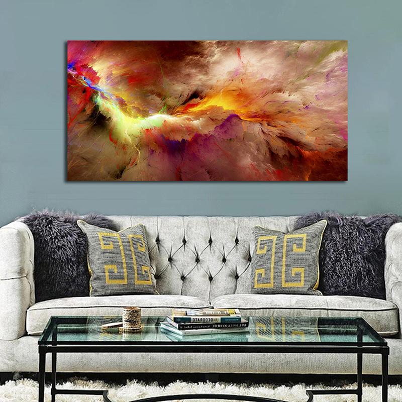 WCIC New Art Cloth Spectacular And Spectacular Scenery Of Clouds Abstract Cloud Decorative Painting Home Wall Decoration Hanging Painting