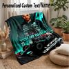 Lewis Hamilton Custom Flannel Throw Blanket Print Your Name Text Soft Warm Blanket Holiday Present