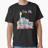 Lendo Livros Bibliotecário Leitor Nerd Estou Bem Professor Escola Camiseta Camiseta Unissex