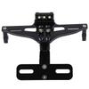 Motorcycle Adjustable Aluminum License Number Plate Frame Holder Bracket with Light
