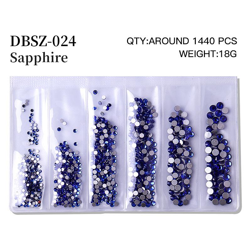 Long Bag Nail Art Jewelry Glass Flat Bottom Diamond Nail Art Diamond Nail Art Jewelry Mixed