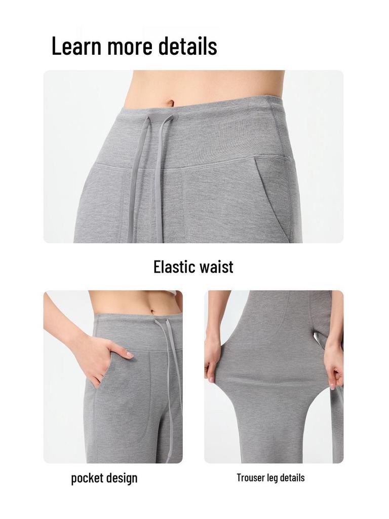 2026 Spring Women's High-Waisted Modal Slimming Drawstring Straight Leg Pants