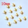 40Pcs New Cute 10mm Resin Mini Little Bee Flat Back Cabochon Scrapbook Kawaii DIY Embellishments Accessories