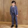 Children's 2023 Plaid Three-Piece Suit: Boys' Wedding Performance Set for Autumn/Winter