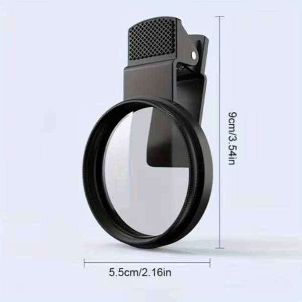 52mm CPL Polarizing Lens Filter with Clip - HD Mobile Photography Reflection Eliminator