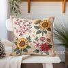 Colorful Floral Pattern Digital Printed Pattern Cushion Cover Suitable For Sofa Bedroom Car Pillow Cover