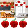 4/6PCS Dia.10cm/17.5cm Apple Garland Art Paper Red Apple Festoon  Wedding Festival