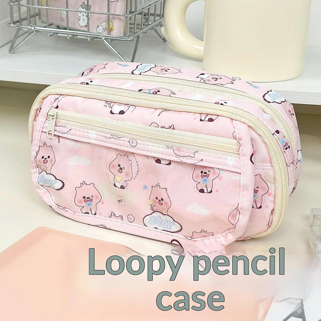 Hatsune Miku Pencil Case Cute Anime Cosplay Large Capacity Stationery Bag For School Student Multi Layer Makeup Storage Pouch