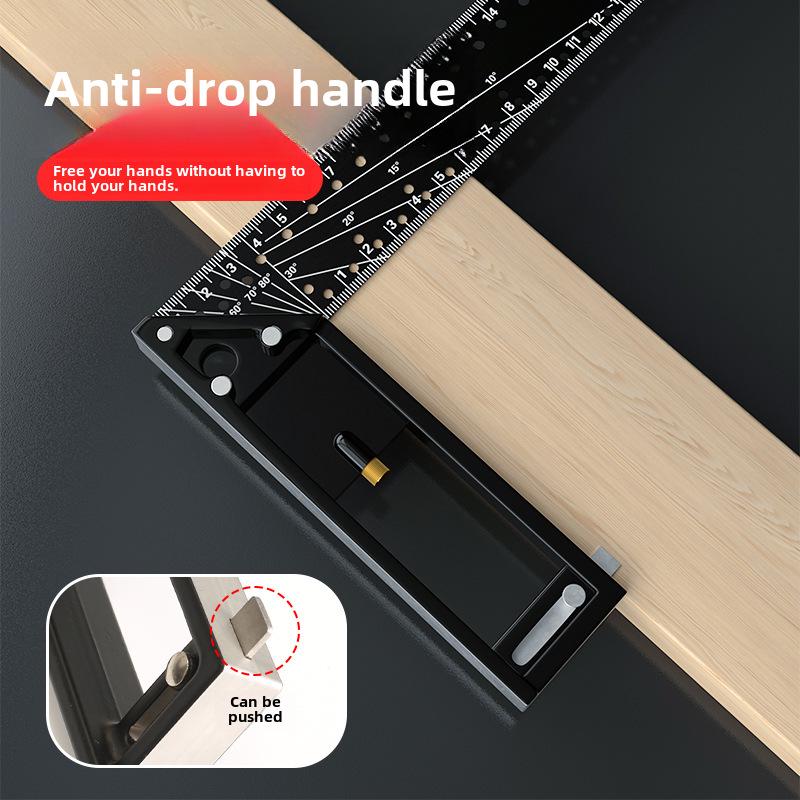 High-precision 90-degree Hole Angle Ruler for Woodworking, Industrial-Grade.