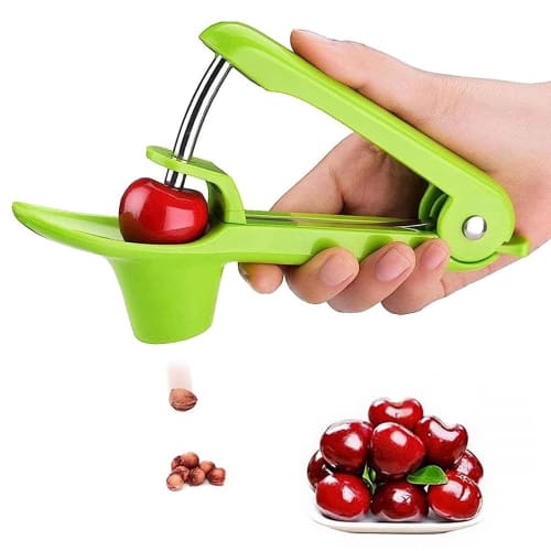 

Olive and Cherry Pitter, Cherry Pitter, Pit Remover for Cherries, Peach Pitters, and Plums, Removes Pits Without Damaging the Fruit, Convenient Olive
