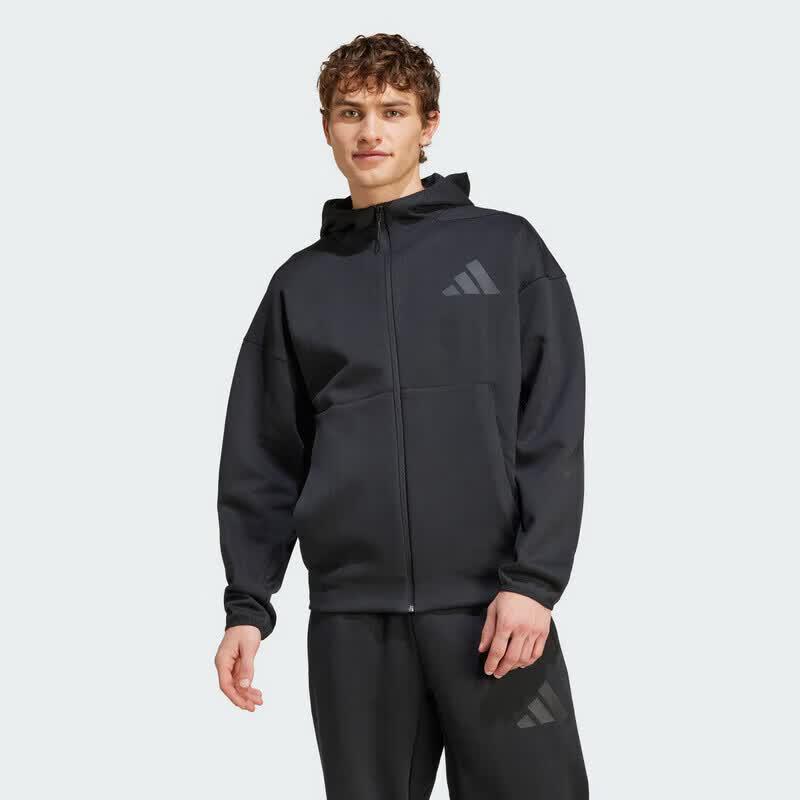 Adidas Men's Casual Hooded Knit Jacket