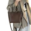 The Summer Leather Women's Bag Is Simple, Artistic and Retro. The Leather Bucket Bag Is A Versatile Women's Single-shoulder Crossbody Bag