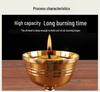 Su Gong Style Brass Ghee Lamp: Long-Burning Copper Offering for Buddha