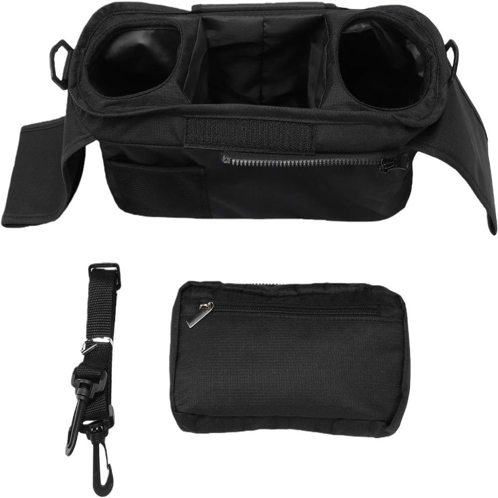 Water Tough Nylon Dog Training Bag Black Dog Walking Fanny Pack Dog Food Pouch Pet Owner Daily Use