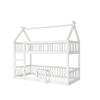 Wood Frame Family Loft Bed Stable Base Bunk with Ladder Falling Protection Strong Baby Cot Load Bearing Bedroom Furniture
