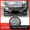 Tuhgj1 Car Sticker Chrome Silver OE Style Emblem Front Grille Star Emblems Logo For Mercedes Benz B W245 C W204 C300 C250 GLK X204 GLK3