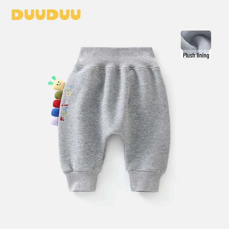 DUUDUU Thickened Fleece-Lined Pants for Newborns - A-Class Large Baby Sweatpants for Autumn/Winter 2025