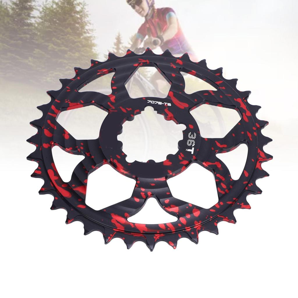 36T Bike Chainring 7075 Aluminum Alloy Lightweight Positive Negative Tooth Round Chainwheel for GXP