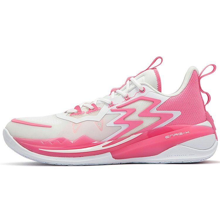Scarpe da Basket Performance 361 Big3 3.0 Resistenti all'Abrasione Ammortizzate Basse da Uomo Bianco Rosa 672311111F-2