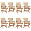 Day and Night - Day and Night Garden Chairs 8 Units Solid Teak Wood