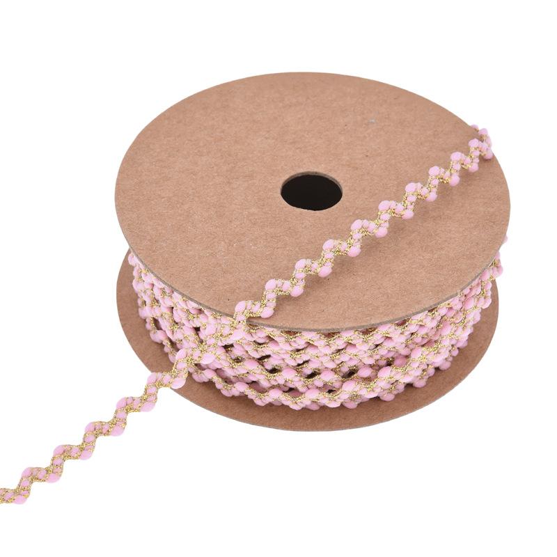 New scallion silk wavy webbing, handmade hairpin ribbon, clothing accessories, hats, scarves, decorative lace