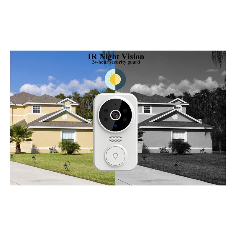 

B03B-Tuya Smart Home Doorbell Camera WIFI Wireless Doorbell DC AC Battery Powered Camera Bell Smart Life Doorbell Camera чорний