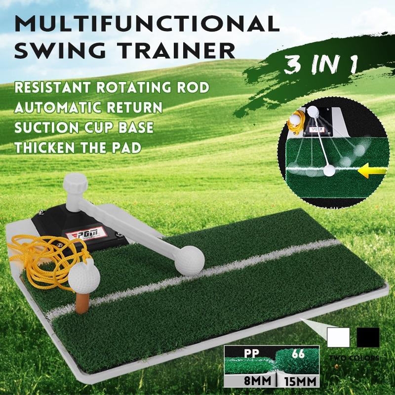 3 In 1 Golfball Mat Training Hitting Swing Pad Practice Grass Mat Indoor Outdoor