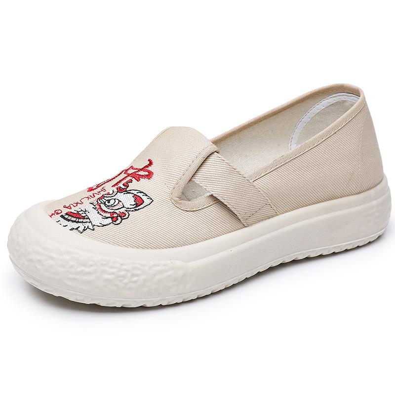 ****** and summer old ******* new women's s**t-soled canvas shoes light platform lazy shoes fashionable foreign versatile fisherman shoes