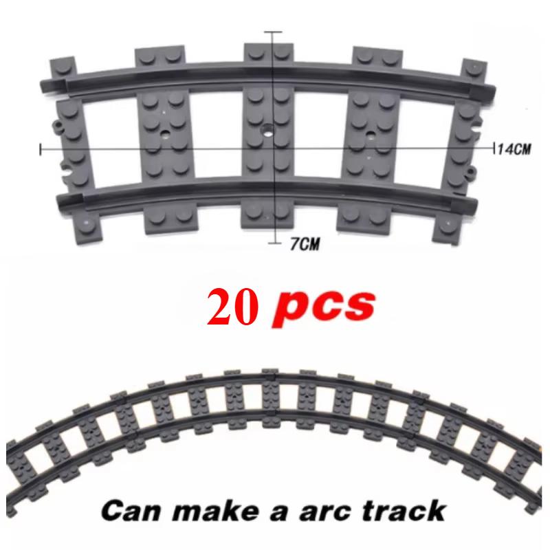 Urban Traffic Train Track Assembly Building Blocks: Branch Tracks Straight Tracks Curved Tracks Flexible Tracks-Boys' Toy Gift