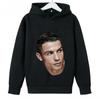 Frühling Herbst Lässiger Kinder-Hoodie Sport-Sweatshirt für Jungen und Mädchen Ronaldo Aufdruck Mode Kinder Pullover Top