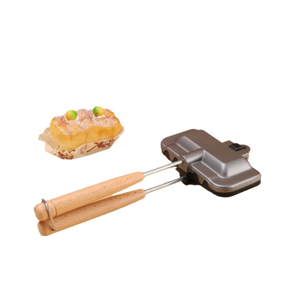 Griglia per Sandwich da Cucina per Colazione, Griglia a Sandwich a Doppia Faccia, Lega di Alluminio, Rivestimento Antiaderente, Costruzione Leggera