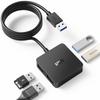 ICZI USB 4 USB Bus Compatible with Work from Black Hub, Ports, 3.0 Hub, 120CM, Powered, Lightweight, Compact, Chromebook/Macbook/iMac/Surface Pro,