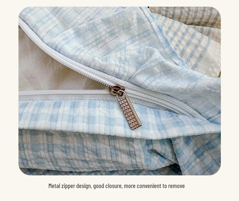 Spring/Summer Kids' Cotton Lace Duvet & Sheet Set - Korean Style, A-Grade, Puffy, 3-Piece
