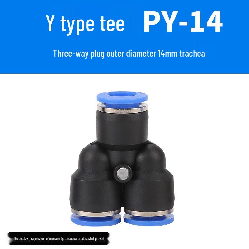 Pneumatic Reducing Y-Type Quick-Insert Plastic Air Hose Connector (PY-4-16)
