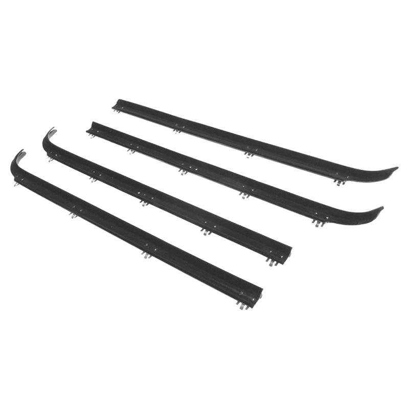 4Pcs Inner Outer Car Door Window Seal Belt Weatherstrip Kit F2TZ1521457A E7TZ1521453A For Ford F150 F250 F350 1987-1997
