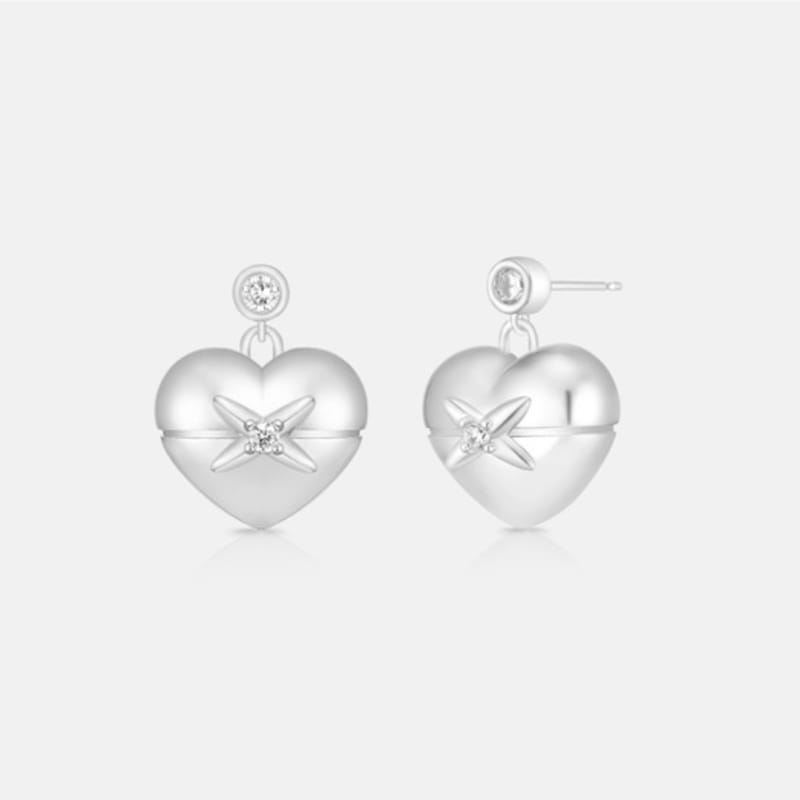 METROCITY JEWELRY Cuore White Earrings A241BE0037WPA