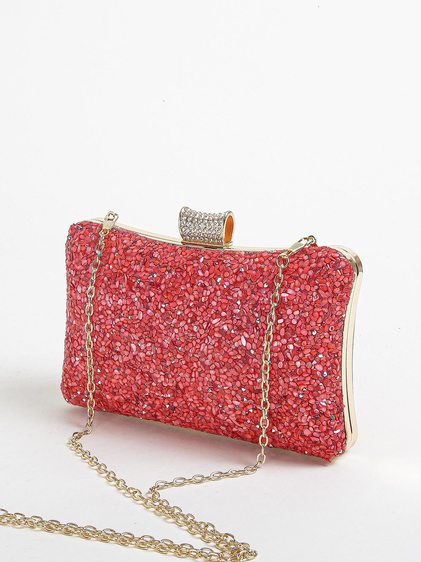 Мини-неправильная драгоценная ручная сумка для ужина