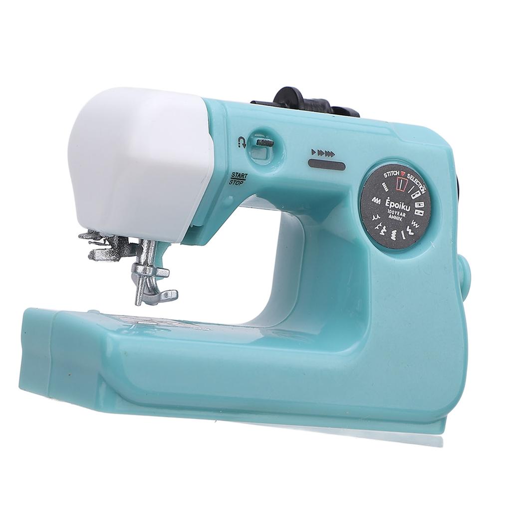 Small Sewing Machine Blue Cute Realistic Sewing Machine Capsule Toy for Bedroom Tabletop Decoration